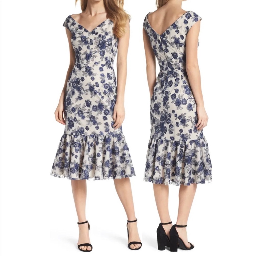 Gal Meets Glam Rosemary Floral Embroidered Midi